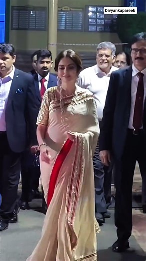 Nita Ambani grace so powerful, security follows every step #nitaambani #ambanifamily #viralshorts