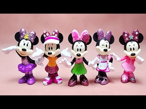 Disney Minnie Mouse Collectible Figure Set Satisfying with Unboxing Compilation Toys ASMR #936
