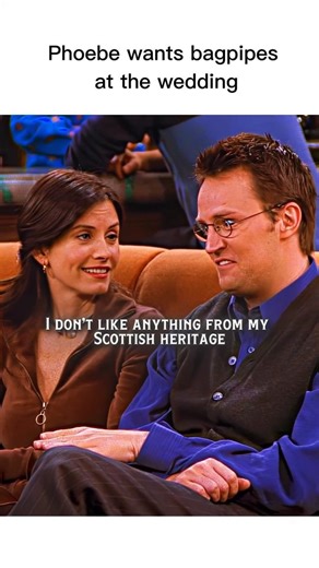 AlphaReign on Instagram: ""Phoebe casually dropping her wildest wedding request ever! 🏴󠁧󠁢󠁳󠁣󠁴󠁿😂 That sly 'It's Scottish... like you are' while asking Monica and Chandler for bagpipes at their wedding — Lisa Kudrow's perfect deadpan delivery and Matthew Perry's confused stare make this gold. Only Phoebe would turn Scottish heritage into a full bagpipe marching band fantasy! The way she sells it like it's totally normal while the couple processes the chaos is peak Phoebe energy. 🤭 Friends