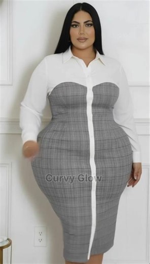 Plus Size Yasmin Chic Plaid Midi Shirt Dress