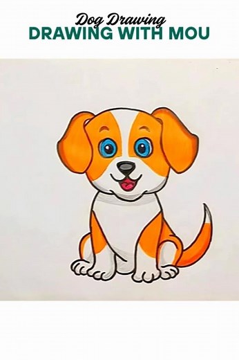 Easy Dog Drawing 🐶 | Cute Puppy Sketch Tutorial ✏️ #shorts