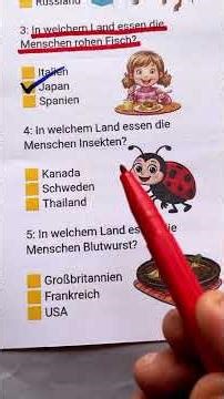 „Was essen Menschen in anderen Ländern? 😳 | Verrücktes Länder-Quiz“