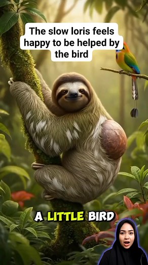 7.2K views · 68 reactions | The slow loris feels happy to be helped by the bird #duniahewan #animalworld #viralvideo #reels #slowlorisvsbird | Suratmi | Facebook