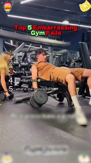 Top 5 Embarrassing Gym Fails #gymfails #top5 #funnygym #workoutfails #shorts