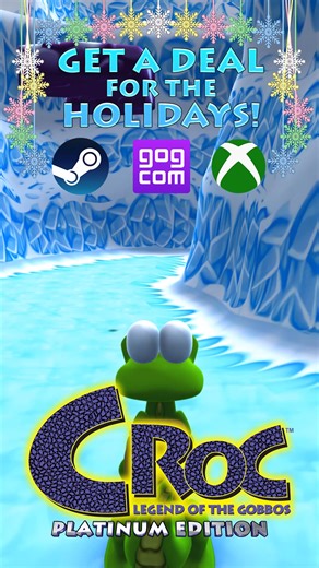 🎶 ‘Tis the season to grab bargains! Fa la la la la, la la la laaaaa 🎶 Croc Legend of the Gobbos Platinum Edition is now on sale on GOG, Steam and Xbox! 👀 https://linktr.ee/argonautgames #XboxCountdownSale #SteamWinterSale #GOG | Argonaut Games
