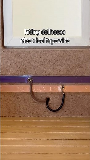 How I hid my dollhouse electrical tape wire