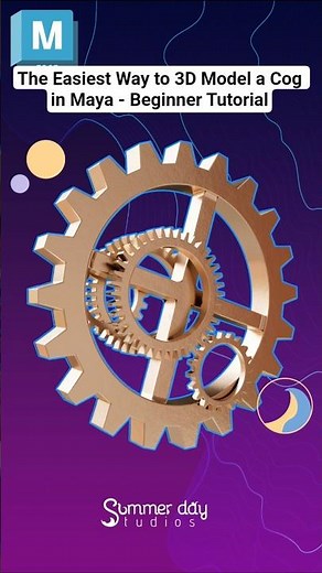 The Easiest Way to 3D Model a Cog in Maya - Beginner Tutorial ⚙️