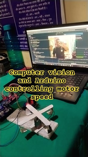 computer vision with controlling motor#robotics #arduinoproject #arduino #shortsfeed #diyprojects