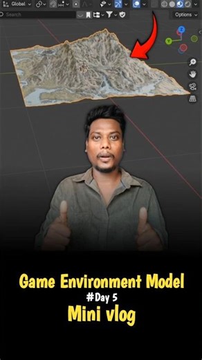 3D modeling in maya mountain 😱 #vlog #shorts