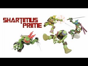 Revoltech TMNT Leonardo Donatello Raphael Michelangelo Nickelodeon Cartoon Figure Review