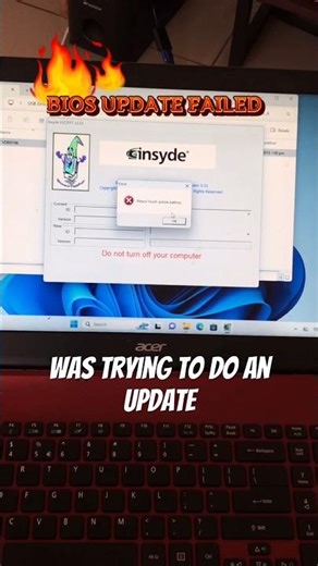 This Acer doesn't want me to update it's bios!! #acer