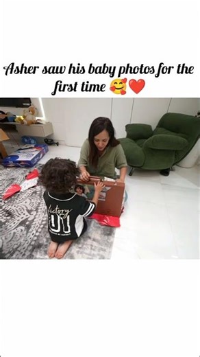Asher saw his baby photos for the first time 🥰❤️ @triggeredinsaan #liveinsaan #shorts