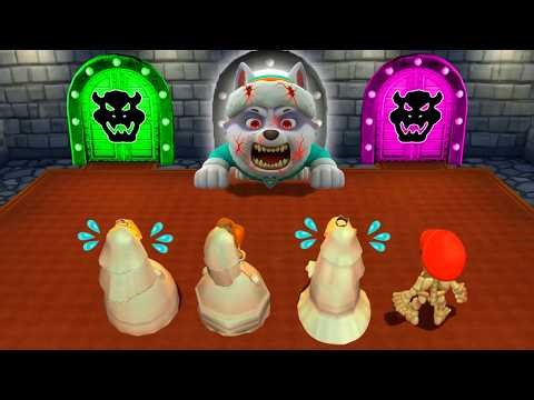 Mario Party 9 Crazy Minigames - Peach Vs Daisy Vs Rosalina Vs Skeleton Mario
