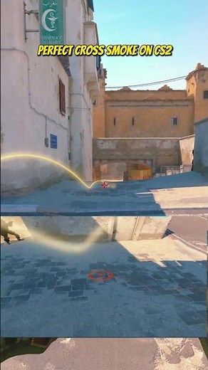 PERFECT CROSS SMOKE ON DUST 2 CS2 #shorts #cs2