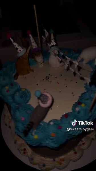 Cat-Themed Birthday Cake for a Cat Party