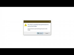 If you are unable to open a file or folder, watch this video.