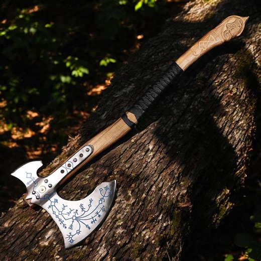 Leviathan Axe Replica, Kratos God of War Axe, Hand Forged Viking Battle Axe, Norse Mythology Cosplay Prop, Gift for Husband, Gamer Gift - Etsy