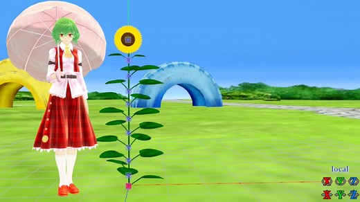 【MMD】触手ひまわりモデル配布