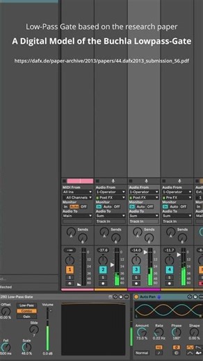 Buchla Low-Pass Gate Max4Live #synth #ableton #m4l