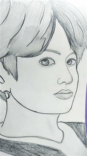 BTS army sketch ✍️ Jungkook drawing kaise banaye