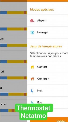 application Netatmo pour relais et tête thermostatique #netatmo #domotique