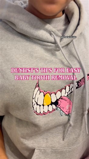 A dentist’s guide to extracting a BABY TOOTH, the easy way! #loosetooth #toothloss #babytooth