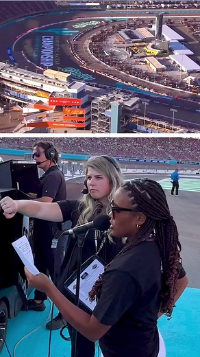 Still can’t believe I voiced the start of a @nascar Xfinity Series Championship Race at @Phoenix Raceway - core memory stored! 🎙️🚦🚗🔥😎🏁 #queennoveen #liveannouncer #nascar #xfinityseries #championshiprace #phoenixraceway