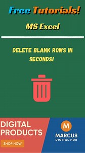Too many blank rows messing up your Excel file? 😵‍💫 Here’s a super quick way to delete all blank rows in seconds — no more manual work! 💻⚡ Perfect for cleaning up reports, forms, or imported data. #ExcelTips #VBAExcel #ProductivityHack #CleanData #ExcelAutomation ##Excel | Marcus Andreno