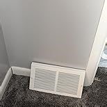 Honeydak 1 Pack Baseboard Register Vent Covers 12 x 6 Duct Opening Size Baseboard Return Air Grille Diffuser, Steel Triangular Air Return Vent Cover, Outer Dimensions: 13-3/4 x 6-5/8