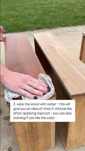 Use Minwax Wipe-On Poly to bring out your furniture’s natural wood grain and skip the stain!