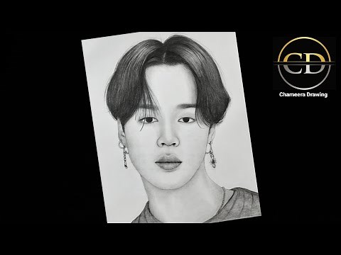 How to draw a BTS " Jimin "(step by step) Pencil Drawing // Easy Drawing Tutorial //