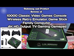 10000 Classic Video Games Console Wireless Emulator Game Stick Family| Unboxing and Product Review