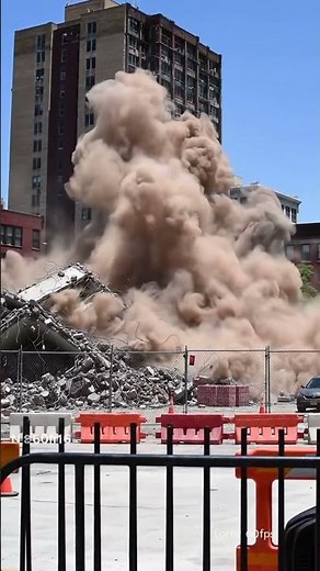 Controlled Building Demolition Explosion