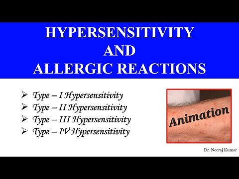 Type I, II, III & IV Hypersensitivity (Animation) | Allergic reactions
