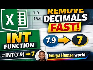 Excel INT Formula for Accounting & Data Cleaning || #emryshamzaworld