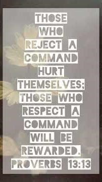 Proverbs 13:13#jesus #shortsfeed #christ #love #shortsviral #gospel #motivation #shorts #short #fyp