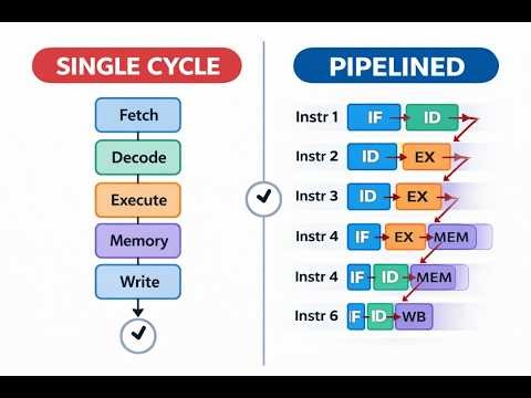 Pipelining Explained Simply | Why Pipelined CPUs Are Faster Than Single Cycle