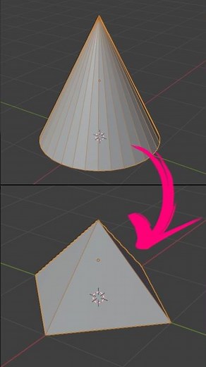 How to make pyramid in Blender #blender #cgian #3d