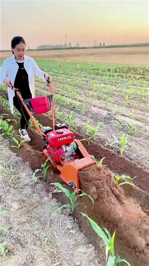 Farmer’s Best Helper! Easy Ditching and Weeding Machine!