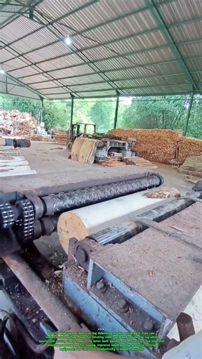 High-Speed Log Debarking Machine Removes Tree Bark with Incredible Efficiency | Wood Processing