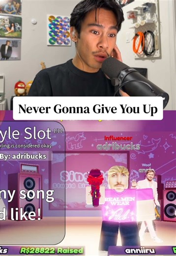 Rick rolled? Haha 😛 #fyp #roblox #karaoke #rickroll #cover