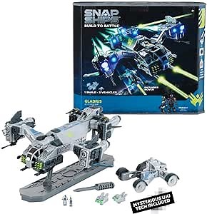 Snap Ships Gladius AC-75 Drop Ship - Construction Toy for Custom Building and Battle Play - Ages 8+