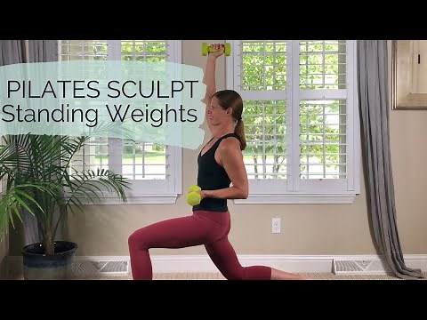 Pilates Sculpt Standing Workout: Tone your Abs, Arms & Legs with Weights!
