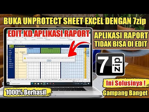 Cara Cepat Membuka Proteksi / Unprotect Workbook dan Worksheet di Excel Dengan 7zip