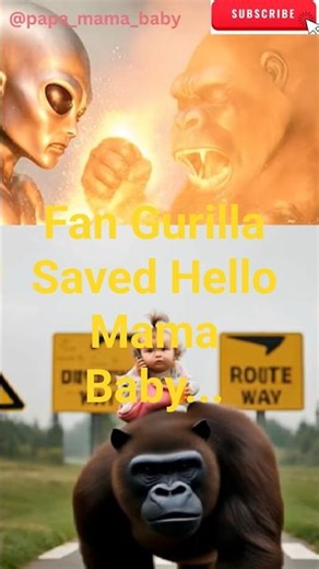 Mama’s Friend Gorilla Saved Hello Mama Baby👶🎃 | Baby Calling Hello Mama🍬 #halloween #papamamababy