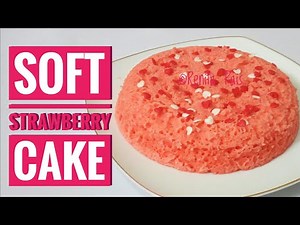 Soft Strawberry Cake/ how to bake a cake out of readymade cake mix/ bake at home/ easy baking /