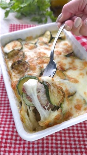 Baked zucchini tart