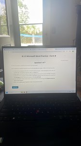 B.3.2 Microsoft Word Practice - Form BQuestion 1 of 7To ans... | Filo