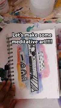 When Life is Crazy: Take a Quick PAUSE (Meditative Watercolor Art) / easy process art