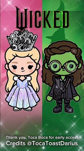 🩷 GOOD vs EVIL 💚 wicked for good Toca Boca collaboration coming soon… 🥰
